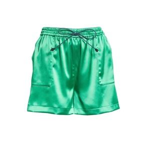 NWT Sammy B Nicole Silky Satin Short M Green Msrp $218